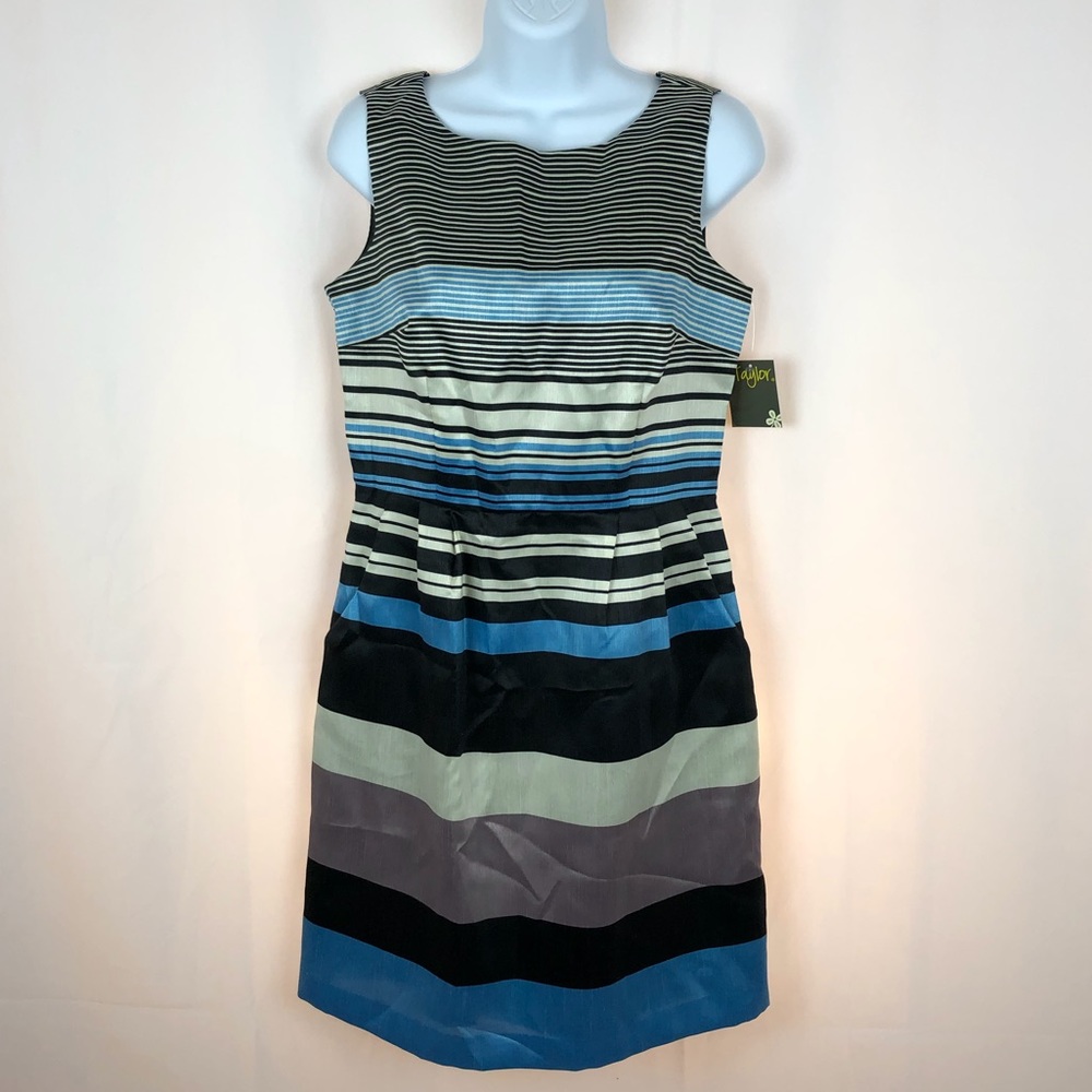 Just...Taylor striped sleeveless dress NWT 8